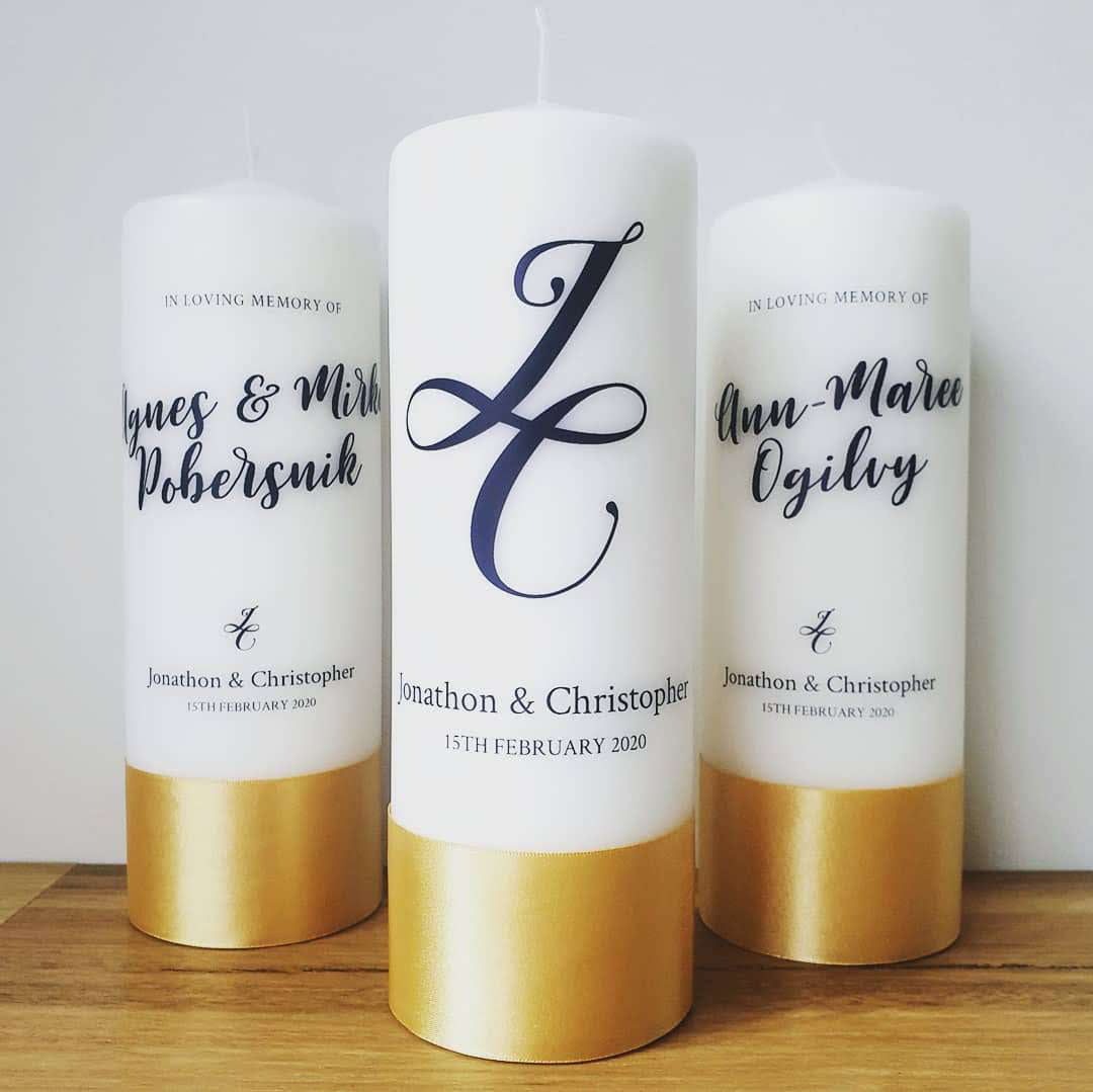 Wedding Candle ~ Custom Design