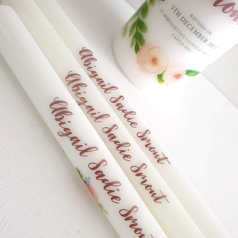 Personalised Taper Candles
